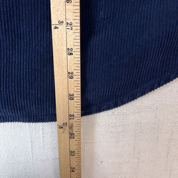 90s Fargo Corduroy Button Down Shirt M-L Vintage Blue Wide Wale Outdoors Grunge - Picture 4 of 7